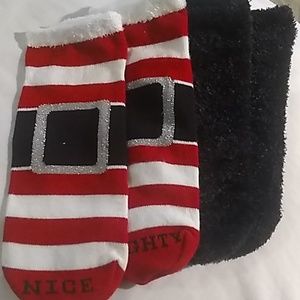 2prs set. naughty nice sock footsie set. Holiday